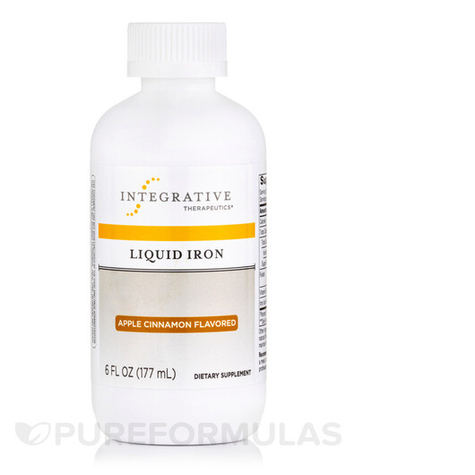Основне фото товару Integrative Therapeutics, Liquid Iron Apple Cinnamon, Залізо, 175