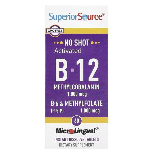 Основное фото товара Activated B-12 Methylcobalamin 1000 mcg, Метилкобаламин B12, 60 т