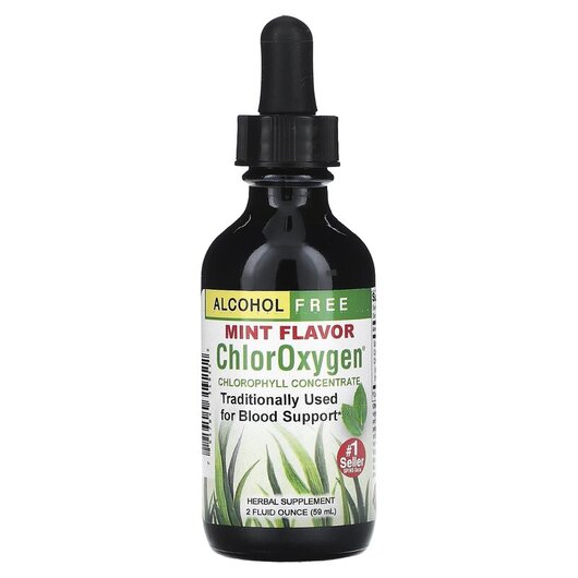 Основне фото товару ChlorOxygen Chlorophyll Concentrate Alcohol Free Mint, Хлорофіл, 