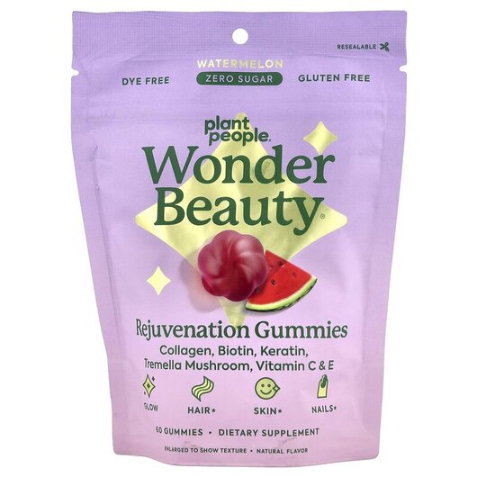 Основное фото товара WonderBeauty Hair Skin & Nails Rejuvenation Gummies Watermelon Основное фото товара WonderBeauty Hair Skin & Nails Rejuvenation, Кожа ногти волос
