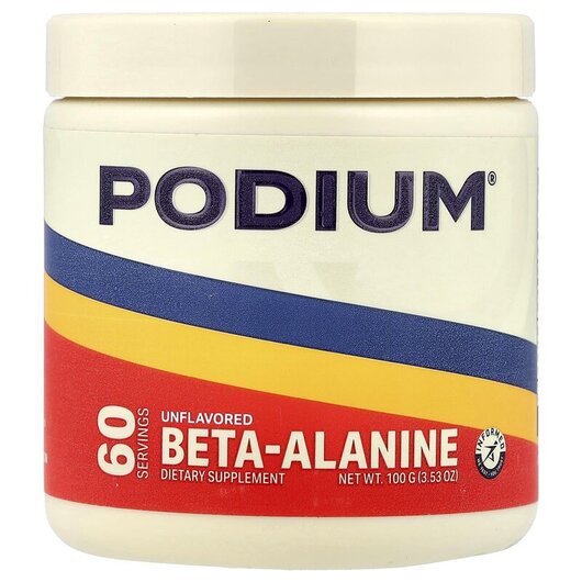 Основне фото товару Podium Nutrition, Beta Alanine Unflavored, Бета-аланін, 100 г