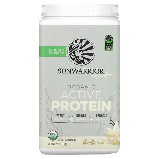 Основное фото товара Sport Organic Active Protein Vanilla Основное фото товара Sunwarrior, Протеин, Sport Organic Active Protein Vanilla, 1 кг