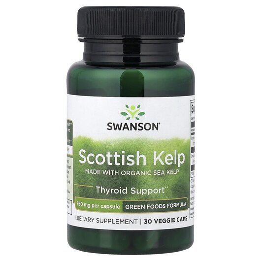 Основное фото товара Ламинария, Scottish Kelp Made With Organic Sea Kelp 750 mg, 30 ка