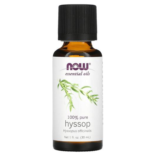 Основное фото товара NOW Foods, Эфирное масло, Pure Essential Oil Hyssop, 30 мл