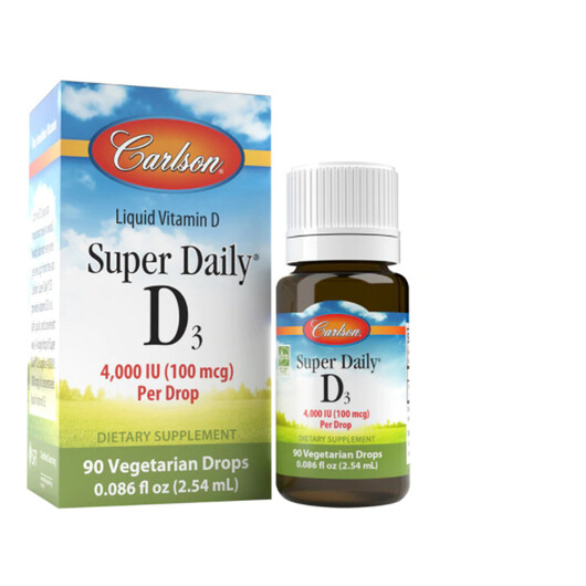 Основное фото товара Super Daily D3 4000 IU 100 mcg Основное фото товара Carlson, Витамин D3, Super Daily D3 4000 IU 100 mcg, 2.54 мл