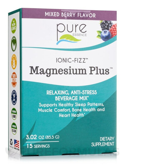Основне фото товару Ionic-Fizz Magnesium Plus Mixed Berry Flavor Box of 15 Stick Packs / Основне фото товару Ionic-Fizz Magnesium Plus Mixed Berry Flavor Box of 15, Магній, 8