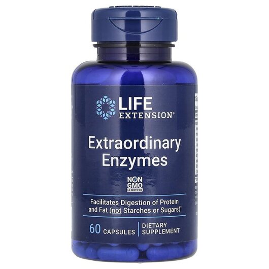 Основне фото товару Extraordinary Enzymes Основне фото товару Extraordinary Enzymes, Екстраординарні ферменти, 60 капсул