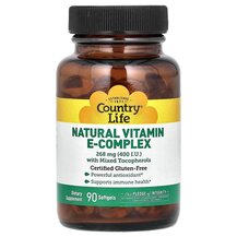 Вітамін E Natural E-Complex Country Life 90 капсул