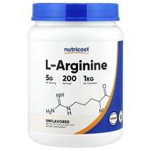 L-Arginine Unflavored L-Аргинин Nutricost 1 кг