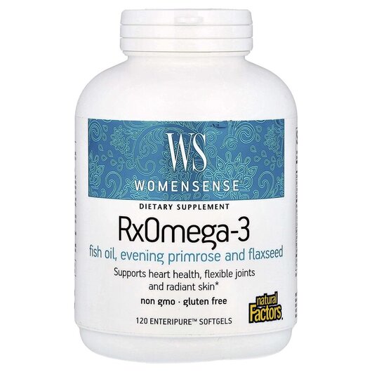 Основное фото товара RxOmega-3 Основное фото товара Natural Factors, Омега-3, RxOmega-3, 120 капсул