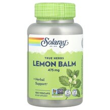 Lemon Balm 475 mg Мелисса 475 мг Solaray 100 капсул