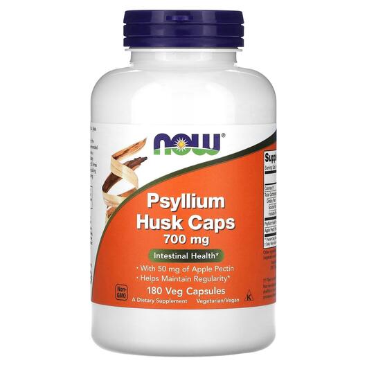 Основное фото товара Psyllium Husk Caps 700 mg Основное фото товара NOW Foods, Псиллиум 700 мг, Psyllium Husk Caps, 180 капсул