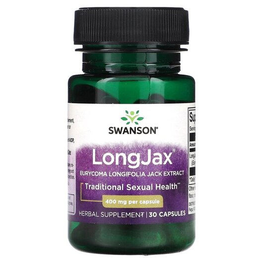 Основне фото товару LongJax Eurycoma Longifolia Jack Extract 400 mg, Тонгкат Алі, 30 