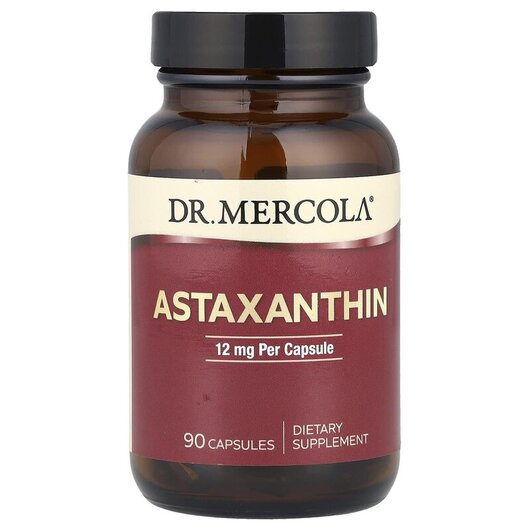 Основное фото товара Dr. Mercola, Астаксантин 12 мг, Astaxanthin 12 mg, 90 капсул
