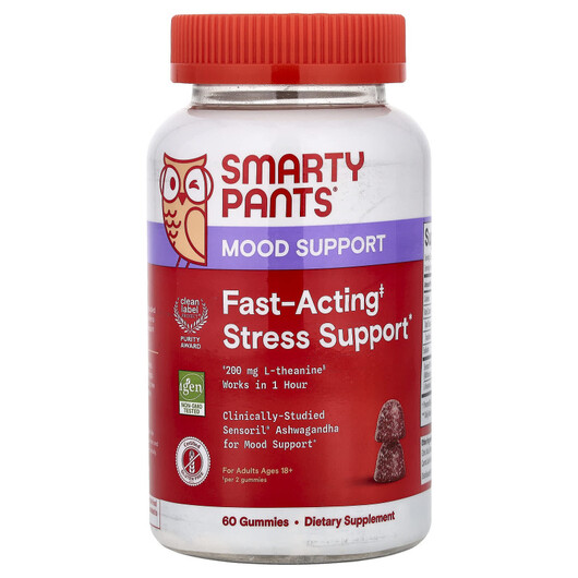 Основне фото товару Fast-Acting Stress Support Mixed Berry Основне фото товару Fast-Acting Stress Support Mixed Berry, Підтримка стресу, 60 табл