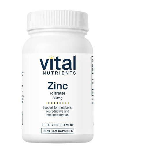 Основное фото товара Zinc citrate 30 mg Основное фото товара Vital Nutrients, Цинк Цитрат, Zinc citrate 30 mg, 90 капсул