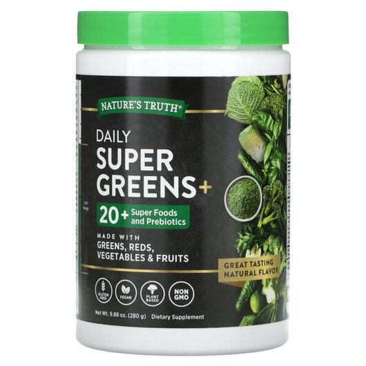 Основное фото товара Nature's Truth, Суперфуд, Daily Super Greens+, 280 г