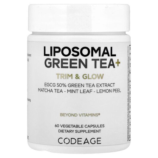 Основное фото товара CodeAge, Экстракт Зеленого Чая, Liposomal Green Tea+, 60 капсул