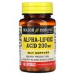 Фото товара Mason, Альфа-липоевая, Alpha-Lipoic Acid 200 mg, 60 капсул