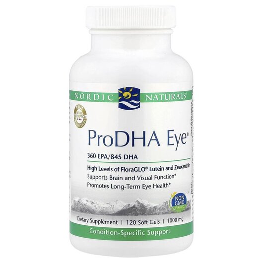 Основное фото товара Nordic Naturals, ДГА 1000 мг, ProDHA Eye, 120 капсул