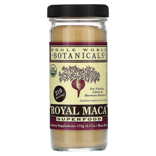 Основное фото товара Whole World Botanicals, Мака Суперфуд, Royal Maca Superfood, 175 