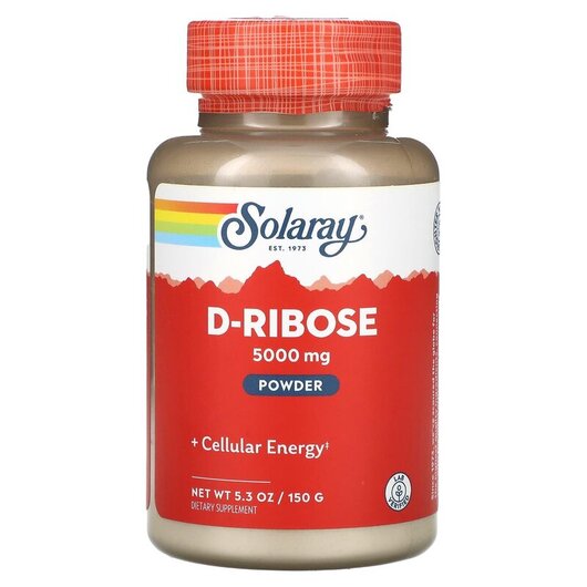 Основное фото товара Solaray, D-рибоза, D-Ribose Powder, 150 г