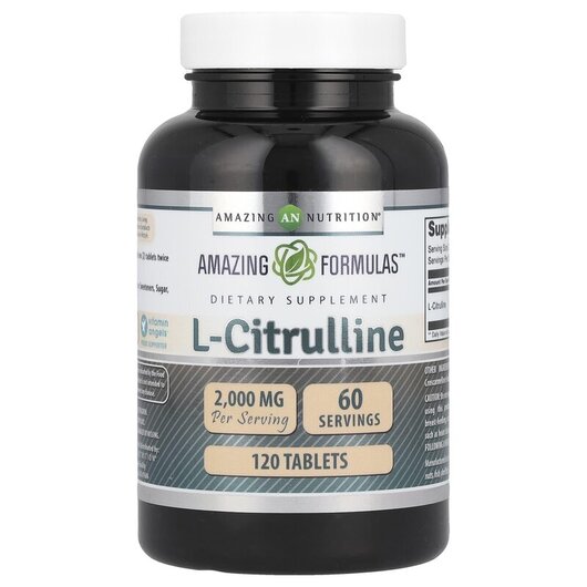 Основне фото товару L-Citrulline 1000 mg Основне фото товару Amazing Nutrition, L-Citrulline 1000 mg, L-Цитрулін, 120 таблеток