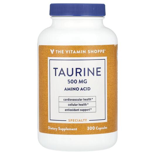 Основне фото товару Taurine 500 mg Основне фото товару TheVitaminShoppe, Taurine 500 mg, L-Таурин, 300 капсул