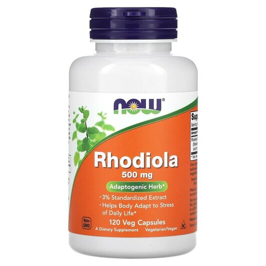 Основное фото товара NOW Foods, Родиола, Rhodiola 500 mg, 120 капсул