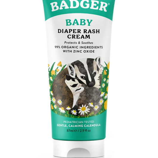 Основне фото товару Baby Diaper Rash Cream with Zinc Oxide Основне фото товару Badger, Baby Diaper Rash Cream with Zinc Oxide, Крем, 87 мл