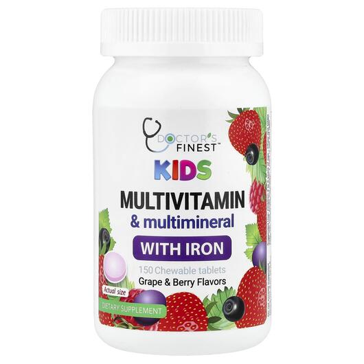 Основне фото товару Kids Multivitamin & Multimineral with Iron Grape &, Заліз