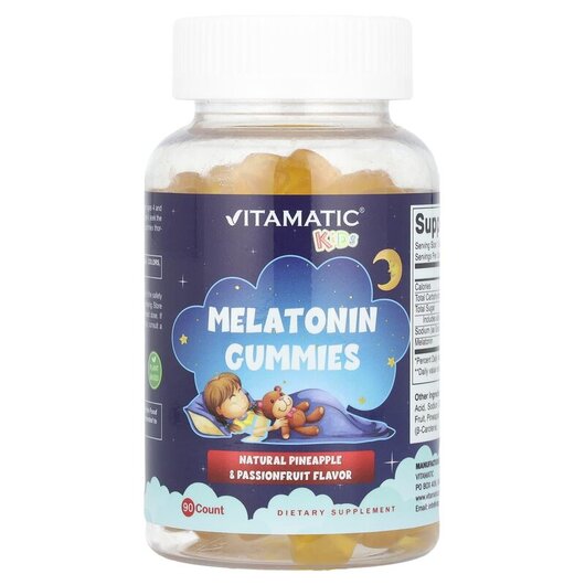 Основне фото товару Kids Melatonin Gummies Pineapple & Passionfruit Основне фото товару Kids Melatonin Gummies Pineapple & Passionfruit, Мелатонін, 9
