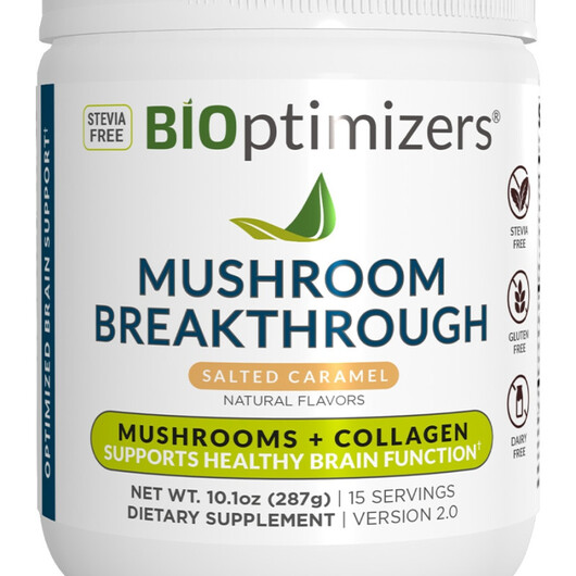 Основне фото товару Mushroom Breakthrough Powder Drink Salted Caramel Основне фото товару Mushroom Breakthrough Powder Drink Salted Caramel, Сіль, 10.1 oz