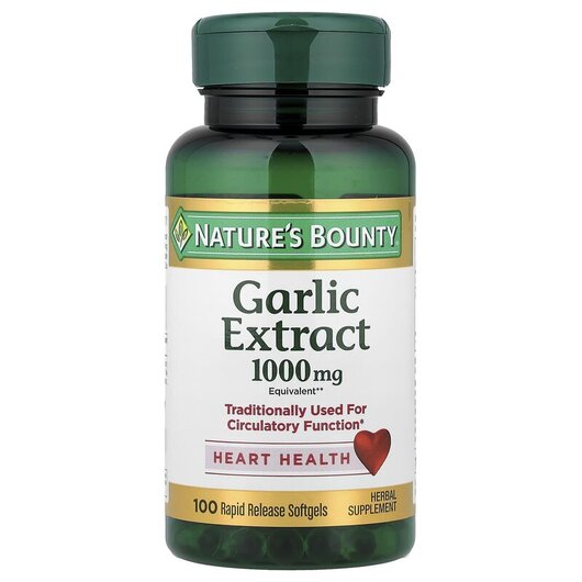 Основне фото товару Garlic Extract 1000 mg, Екстракт часнику 1000 мг, 100 капсул