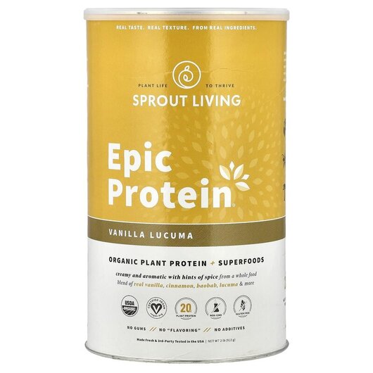 Основне фото товару Epic Protein Organic Plant Protein + Superfoods Vanilla Lucuma Основне фото товару Epic Protein Organic Plant Protein + Superfoods Vanilla, Суперфуд