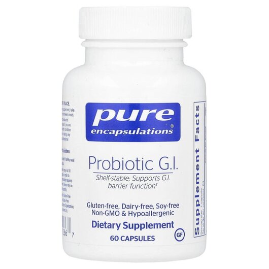 Основне фото товару Pure Encapsulations, Probiotic G.I., Пробіотики, 60 капсул