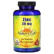 Фото товара Zinc 30 mg Фото товара Natures Life, Цинк, Zinc 30 mg, 250 капсул