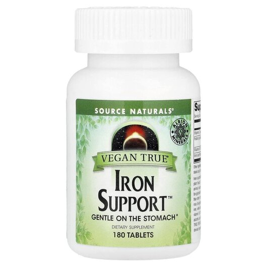 Основне фото товару Vegan True Iron Support Основне фото товару Vegan True Iron Support 180, Веганські Залізо Vegan True, 180 таб