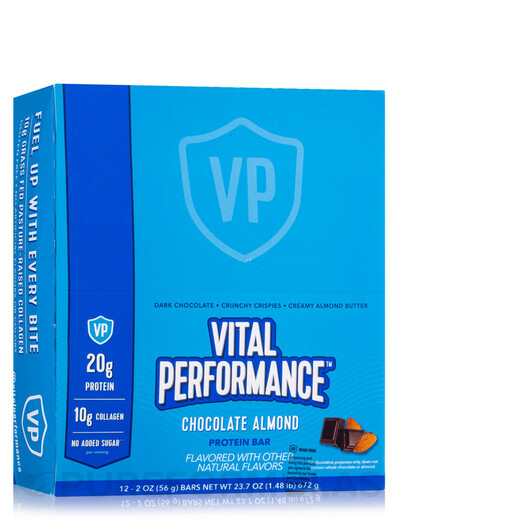 Основное фото товара Vital Performance Protein Bar Chocolate Almond Flavor, Коллаген, 