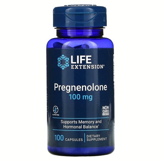 Основное фото товара Life Extension, Прегненолон 100 мг, Pregnenolone 100 mg, 100 капс