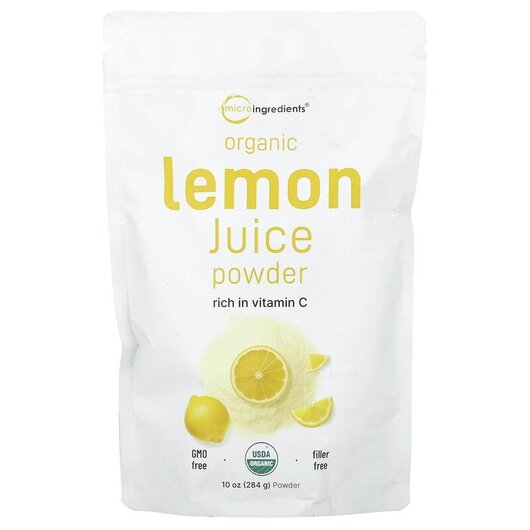 Основное фото товара Micro Ingredients, Порошковый сок, Organic Lemon Juice Powder, 28
