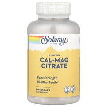 Cal-Mag Citrate 1:1 Ratio Кальций Магний Цитрат D3 Solaray