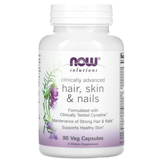 Основное фото товара Solutions Hair Skin & Nails Основное фото товара NOW Foods, Кожа ногти волосы, Hair Skin & Nails, 90 капсул