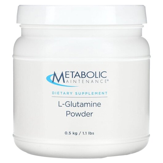 Основне фото товару L-Glutamine Powder Основне фото товару Metabolic Maintenance, L-Glutamine Powder, L-Глутамін, 0.5 кг