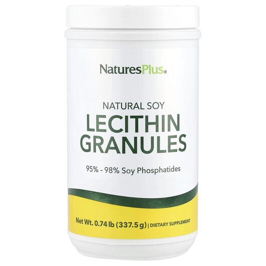 Основное фото товара Natures Plus, Соевый лецитин, Lecithin Granules, 340 г