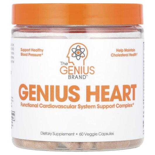 Основне фото товару Genius Heart Основне фото товару The Genius Brand, Genius Heart, Кардіо комплекс, 60 капсул
