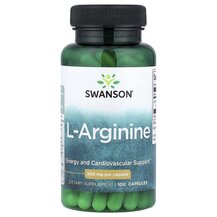 L-Arginine 500 mg L-Аргинин Swanson 100 капсул