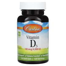 Vitamin D3 100 mcg 4000 IU Витамин D3 Carlson 120 капсул Vitamin D3 100 mcg 4000 IU Витамин D3 Carlson 120 капсул