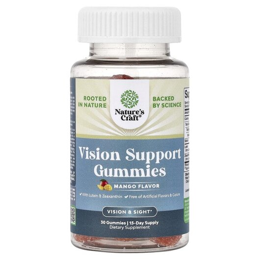 Основное фото товара Vision Support Gummies Mango Основное фото товара Поддержка здоровья зрения, Vision Support Gummies Mango, 30 табле