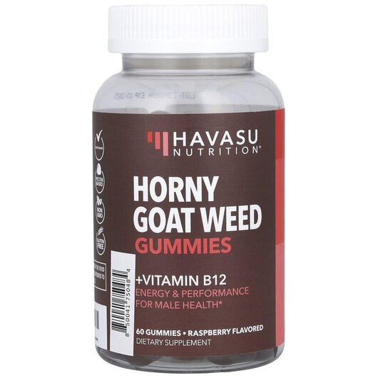 Основне фото товару Horny Goat Weed Gummies Raspberry Основне фото товару Horny Goat Weed Gummies Raspberry, Горянка, 60 таблеток